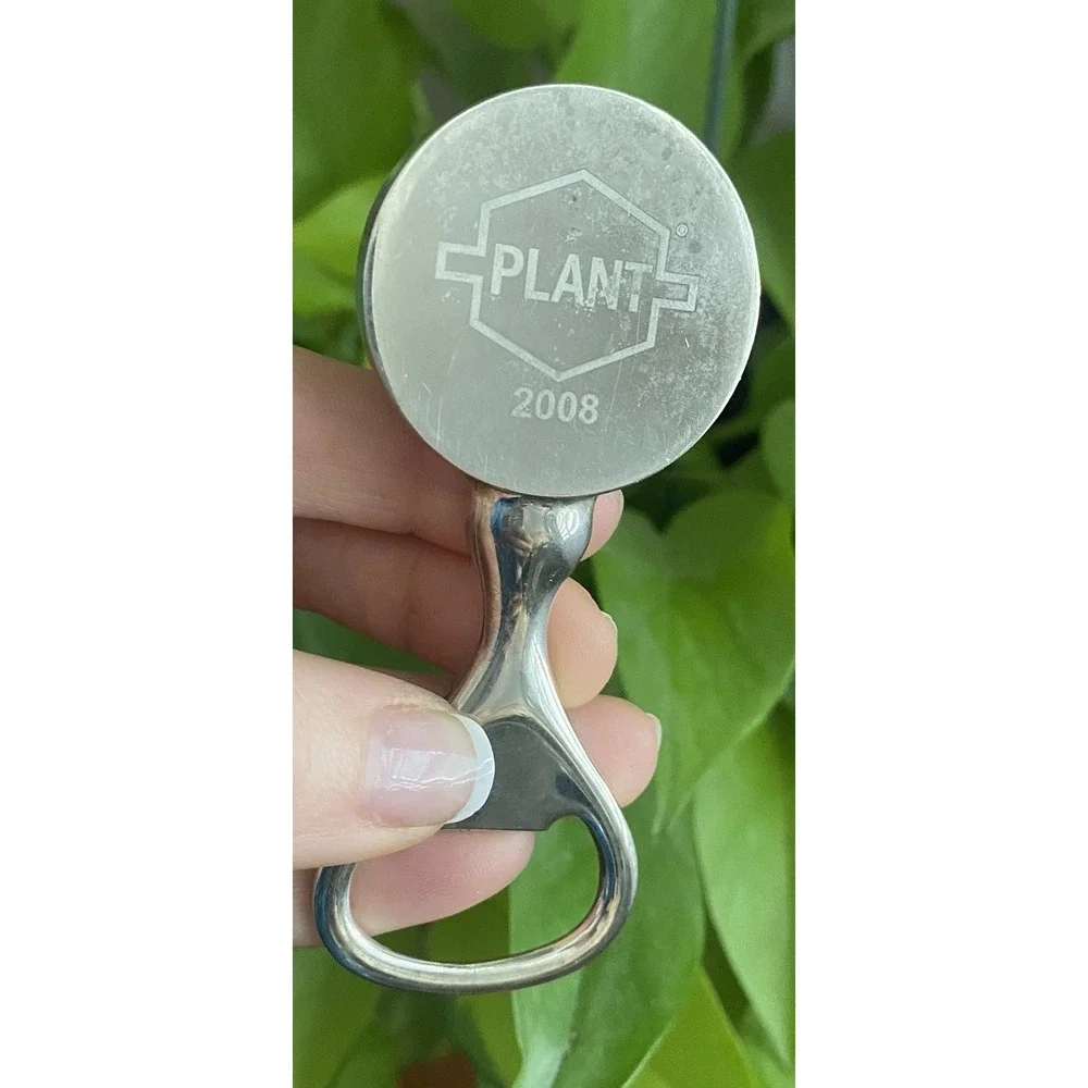 Vtg Silver Tone Golf Ball Shaped Bottle Opener Heavy‎ 3.5